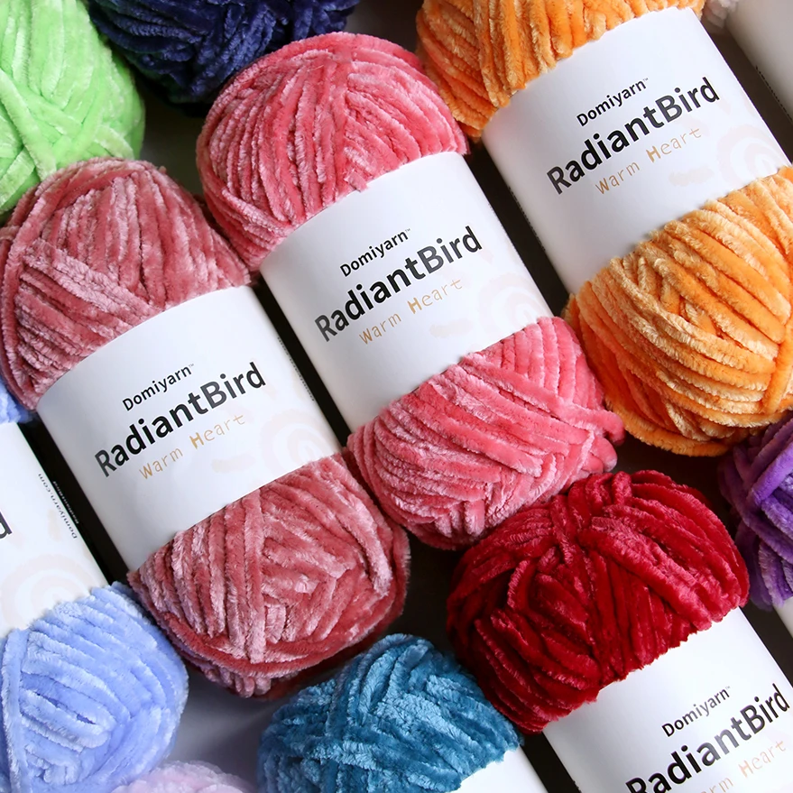 Best Selling Warm Soft 100g/87yd/80m yarn crochet Factory Wholesale chenille yarn