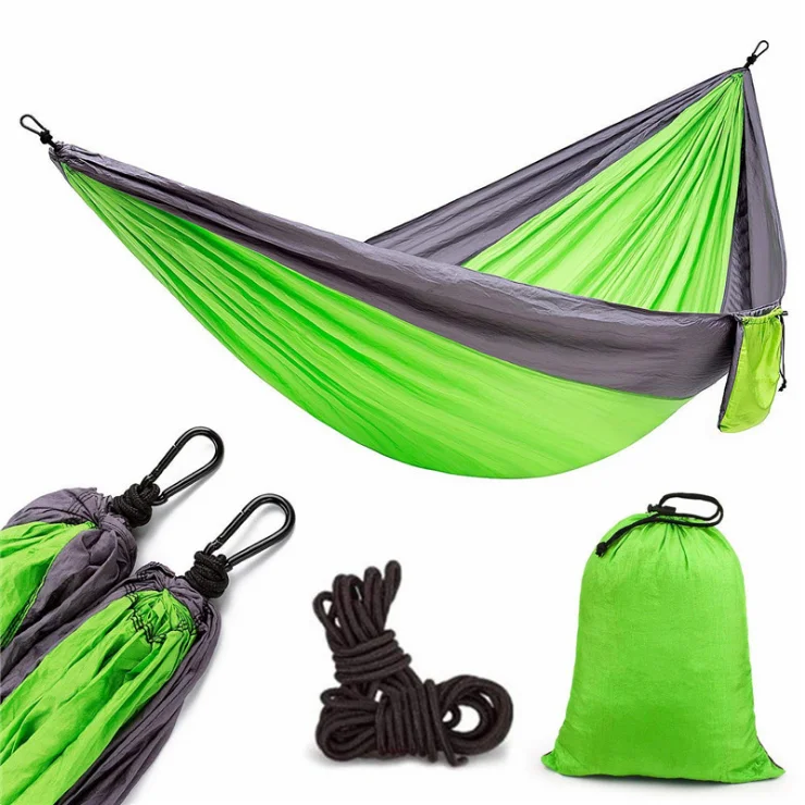 
Parachute cloth hammock double color splicing nylon silk swing outdoor camping hammock 