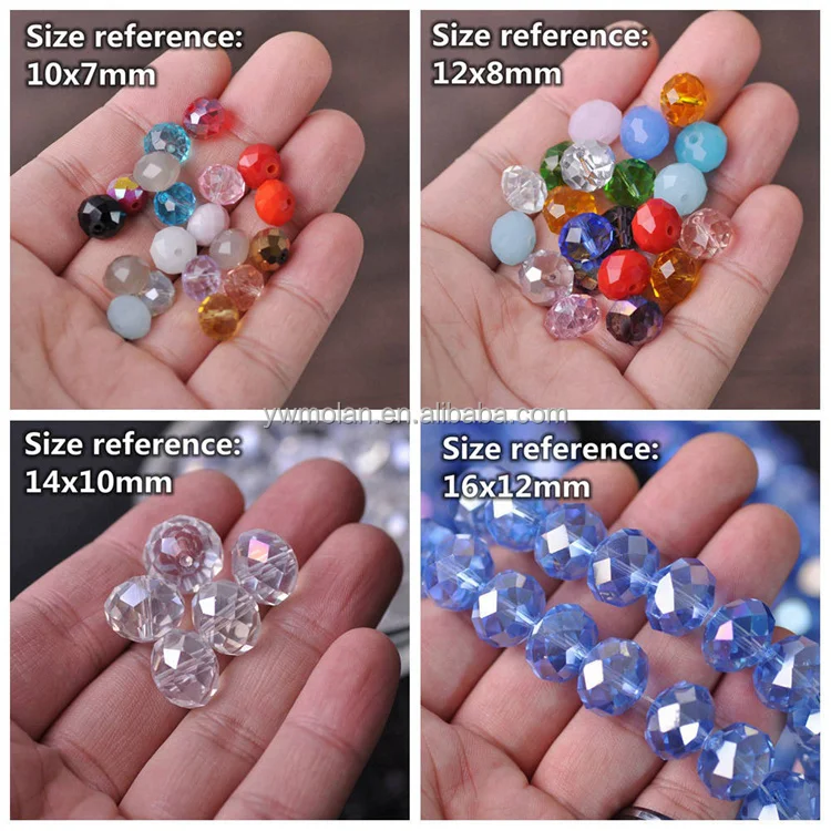 Rondelle Faceted Czech Crystal Glass Solid Color 3x2mm 4x3mm 6x4mm 8x6mm 10x7mm 12x8mm Loose Spacer Beads for Jewelry Making DIY
