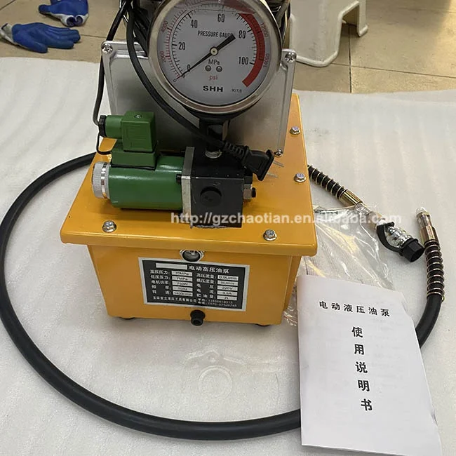 220V 380V High Pressure 70Mpa Electric hydraulic pump single acting pump with foot pedal 750W