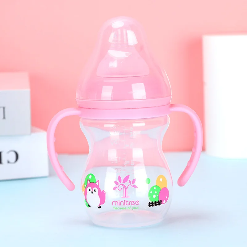 180ml baby weaning artifact wide-caliber feeding bottle nozzle breast milk anti-flatulence pp foreign trade export