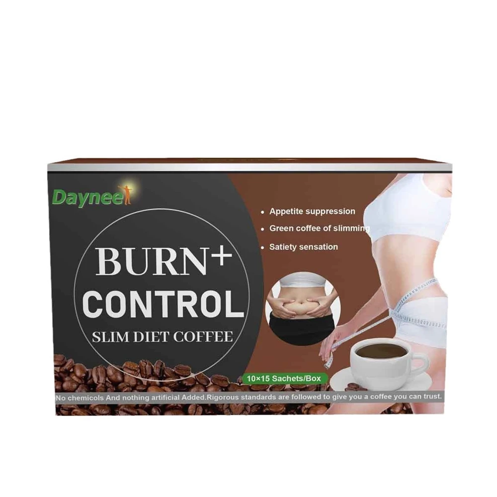 Dieters Drink Fat Burn + Control Instant Coffee Powder Herbs Coffee with Help of Exercise
