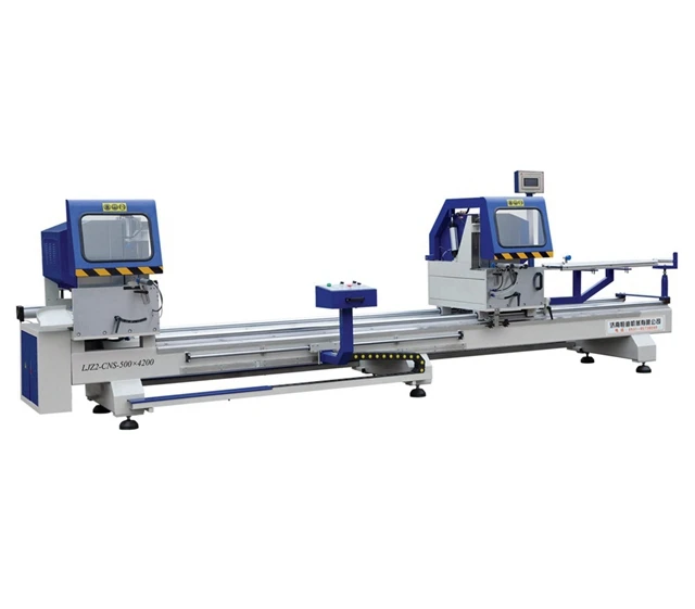automatic double head aluminum cutting saw machinery for aluminium window door fabrication