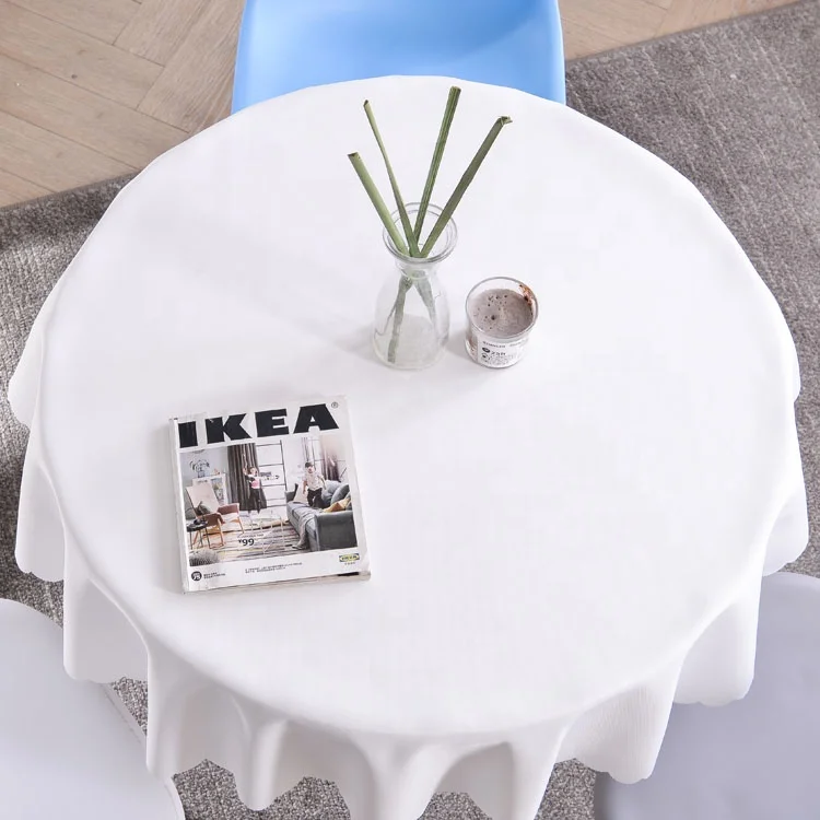 wholesale airlaid modern black and white  plaid circular round oilproof tablecloth bulk 100% polyester buy table cloths picnic