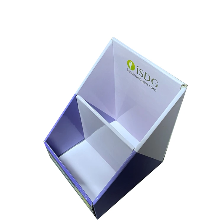 
New product Color Printed Corrugated Cardboard Paper Packaging Stand Laminated Tissue Counter Display Gift Box 