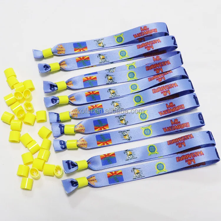 High Quality Personalized Custom Sublimation Bracelets Your Own Polyester Wristbands With Message or Logo, Fabric Wrist Band