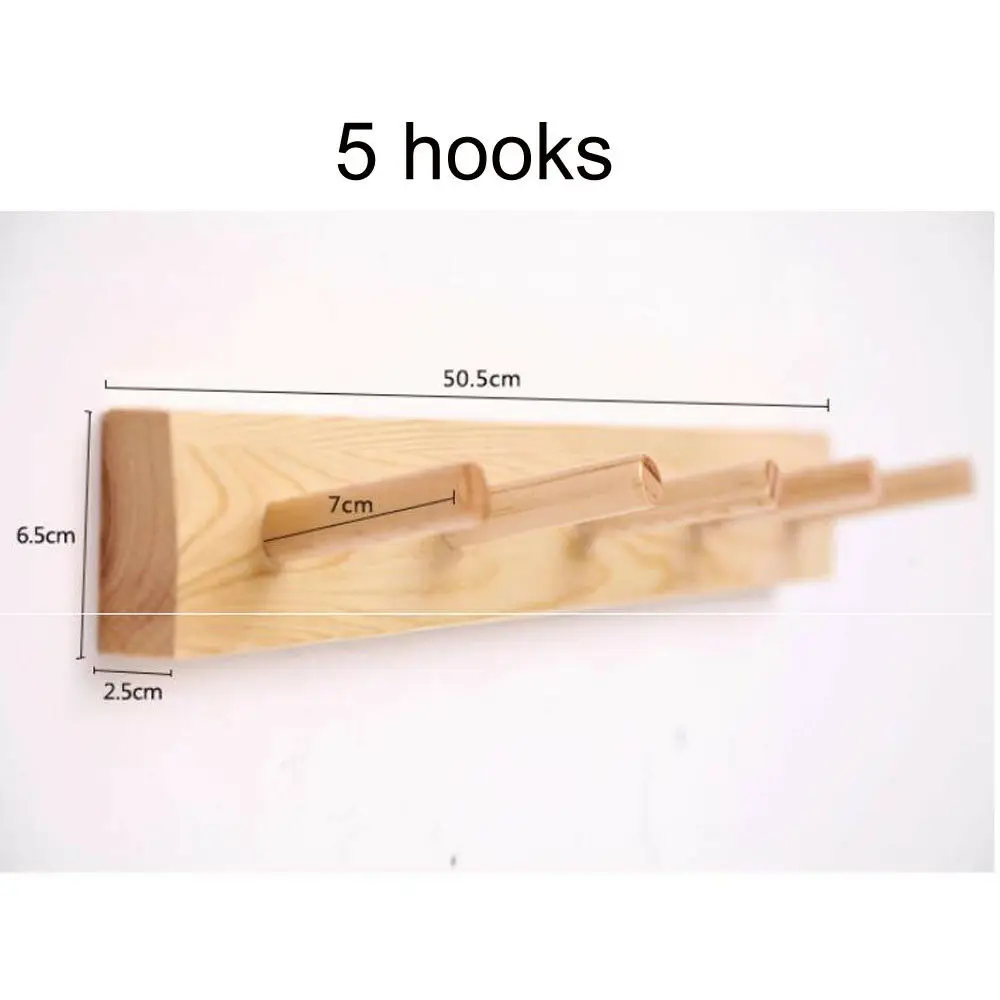 Log Coat Natural Wooden Wall Hanger Hook Hat Clothes Bag Rack Storage Shelf Key Holder Organizer Hook for Hanging Hook
