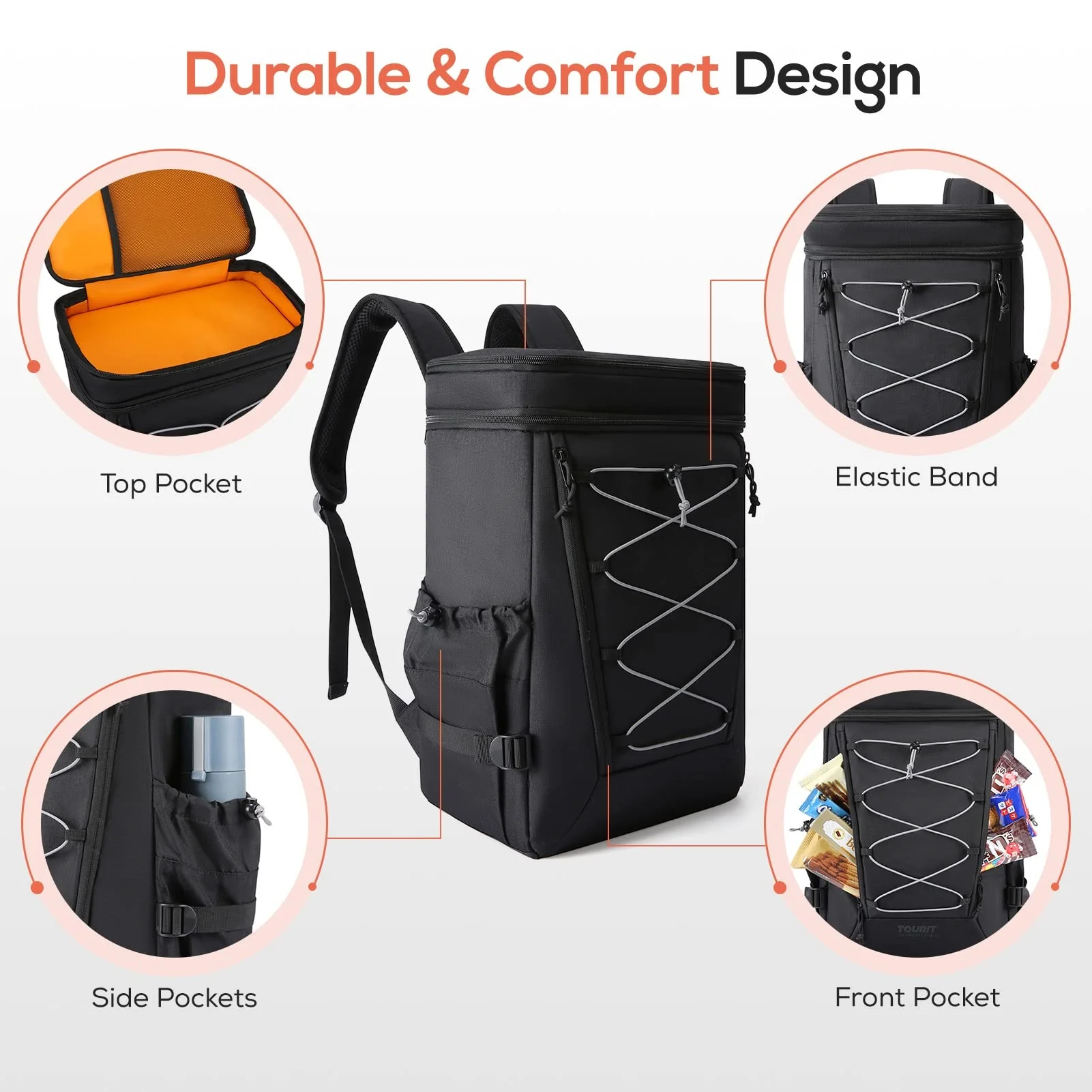 Manufacture Wholesale 17 Inch Insulated Cooler Backpack Waterproof Soft Durable Ice Bag Cooler Backpack For Camping Hiking