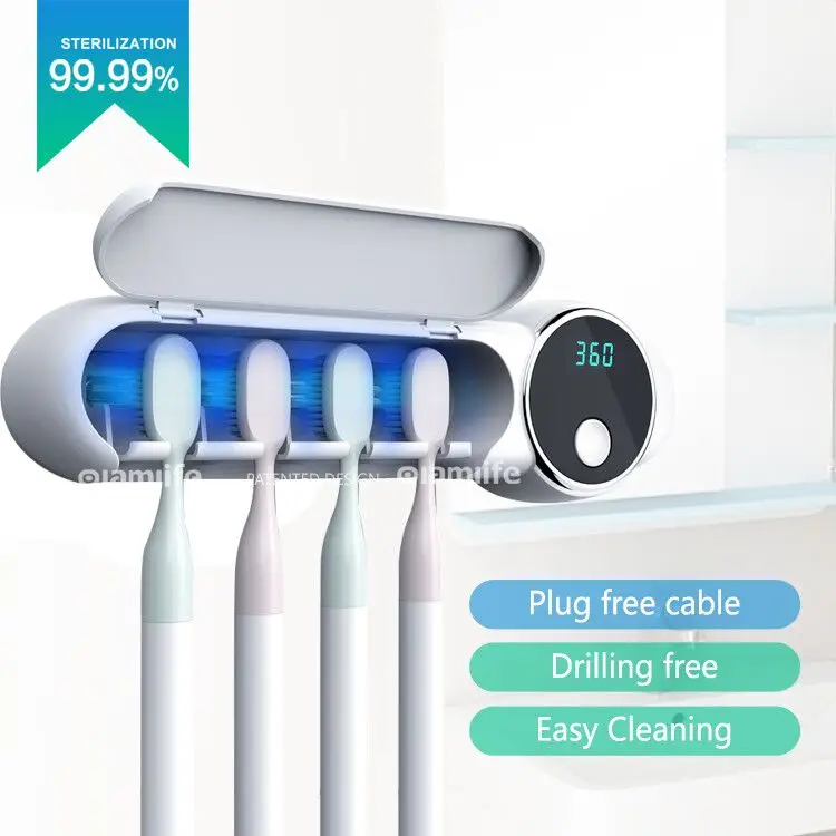 
Popular Family Wall Mounted Smart Automatic Toothbrush Holder Bathroom Set 