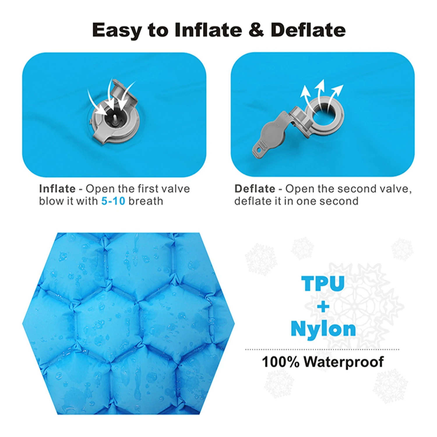 HOMFUL ультралегкий надувной матрас из ТПУ, коврик для сна, коврик для кемпинга на открытом воздухе с прилагаемой подушкой