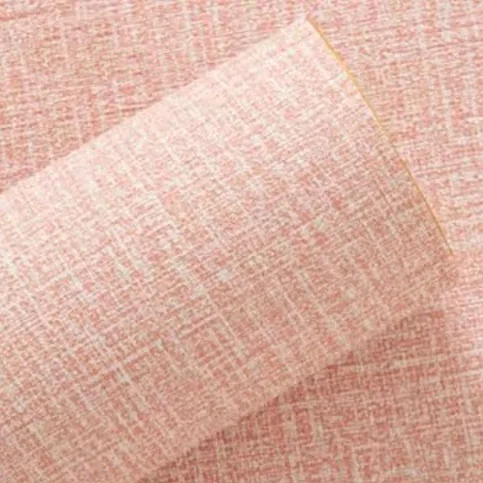 Foam Self-Adhesive Wall Paper Linen Grain Woven Striped Wallpaper For Interior Home Decoration
