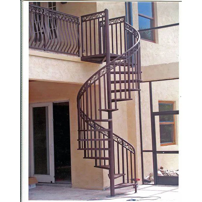 FA Stairs Design Foshan Factory Indoor Metal Rotating Solid Wood Stairs Small Spiral Staircase 2024