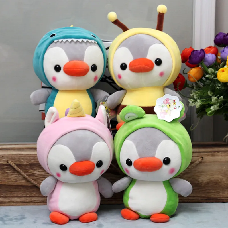Penguin stuffed penguin penguin turns into dinosaur Rag Doll wedding throwing plush doll