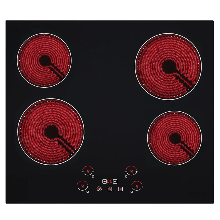 Home Appliances Products 60cm Ceramic Glass 4 Burners Sensor Touch Control Ceramic Cooktop