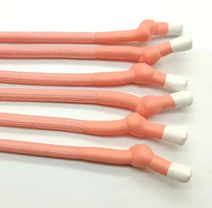 Telephones & Accessories Polyester Soft Cord Custom 3mm Round Hoodie With Dripping Silicone Tips DrawstringTelephone Cords