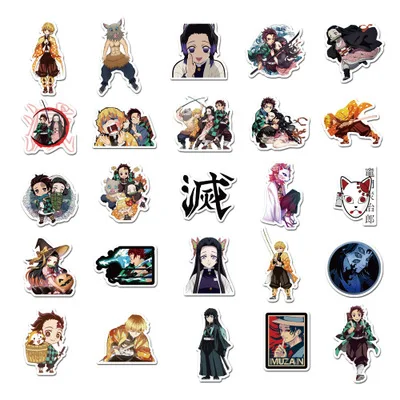  50 шт./компл. Demon Slayer: Kimetsu no Yaiba мультфильм аниме оптовая продажа багажные
