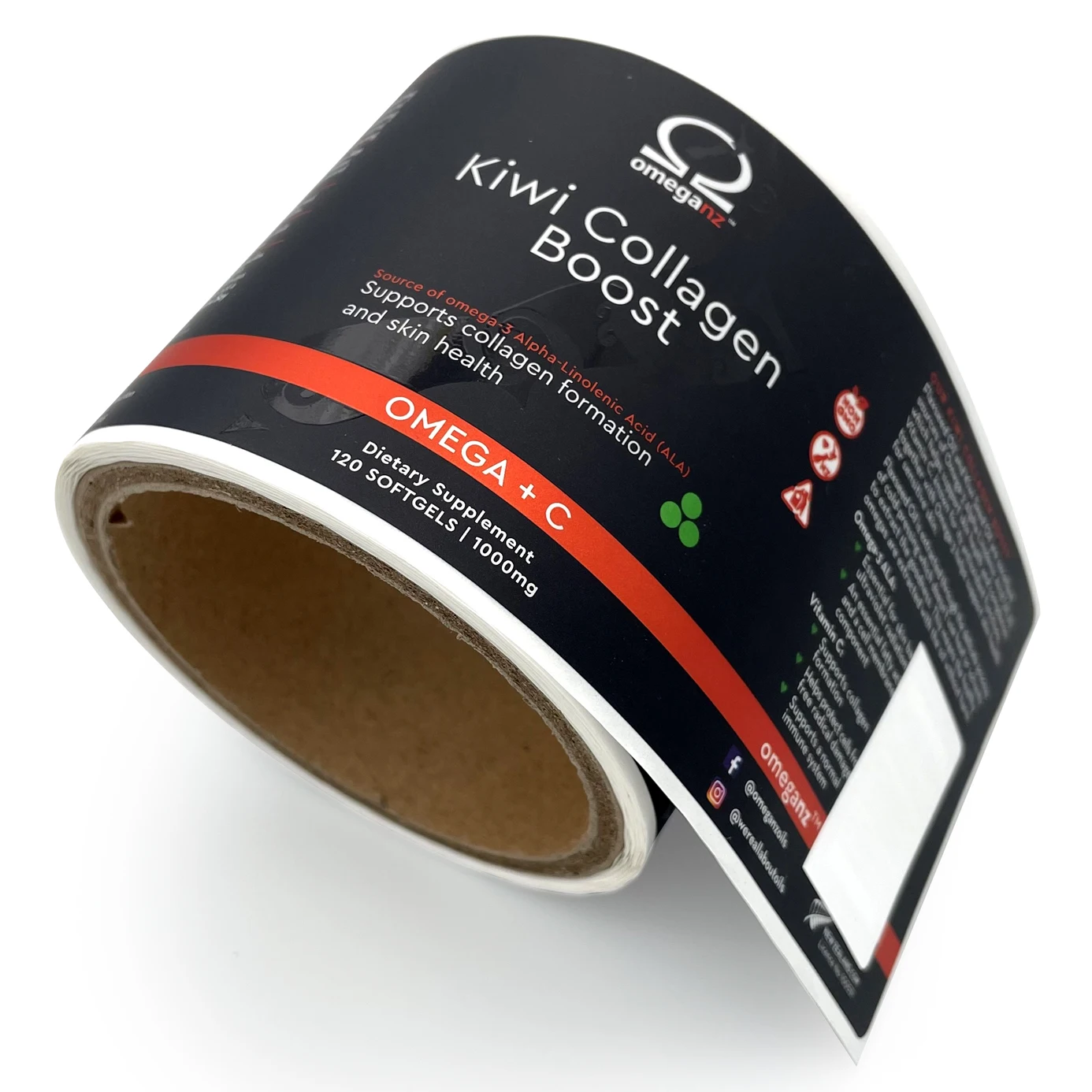 Customized Matte Lamination Silver Foil Film Spot UV Metallic PP Healthy Food Label Sticker