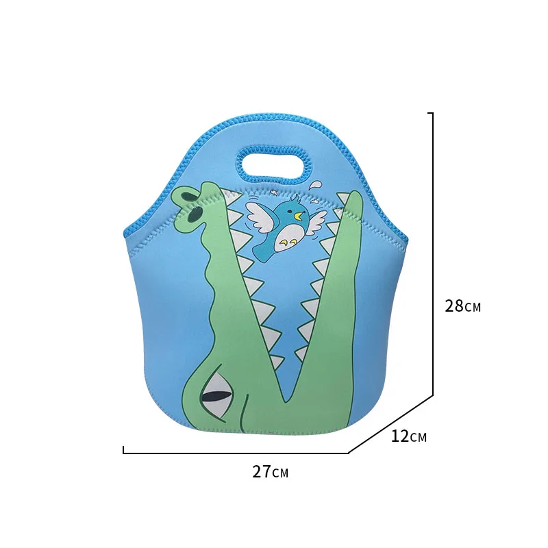 Custom Waterproof Eco-Friendly Lunch Bag Neoprene Kawaii Animal Cooler Bag For School Kids