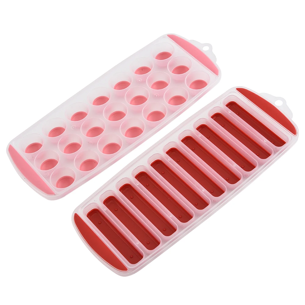 Easy Push and Pop Out Silicone Ice Stick Cube Trays Water Bottle Ice Stick Tray