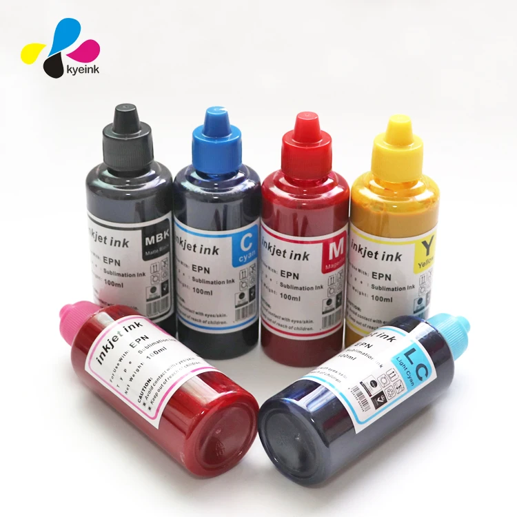 Sublimation Transfer Ink L8050 l1800 l800 l130 100Ml Heat Transferdye Sublimation Inks Bulk Sublimation Ink 6 Colour