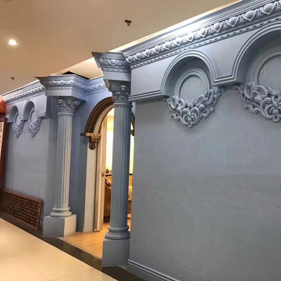 European style PU polyurethane door corbel exterior wall decoration carved Roman column capitals outdoor decoration