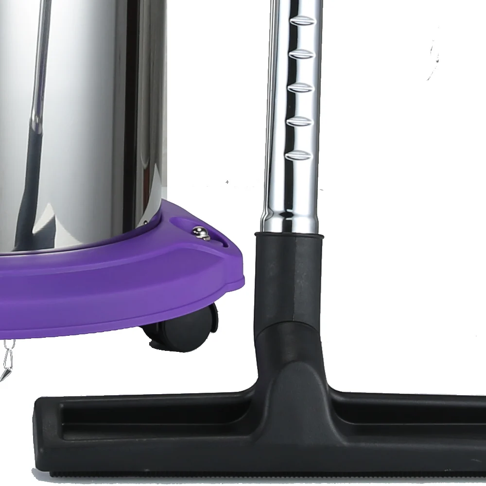 
35 Litre Purple Stainless Steel Canister Vacuum Cleaner With Wet Dry Brushes 