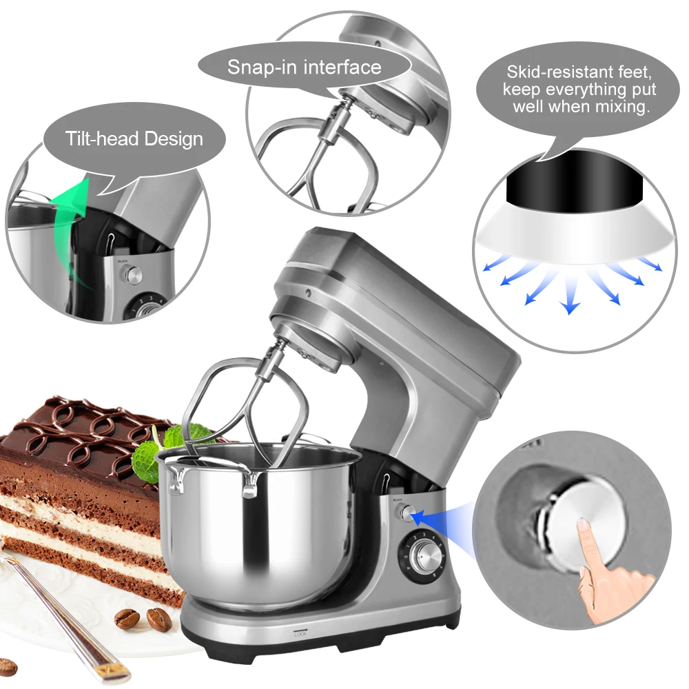 Customized 10L Home Standing Dough Food Cake Mixer Planetary Electric Home Kitchen twin dough hooks Food Mixers