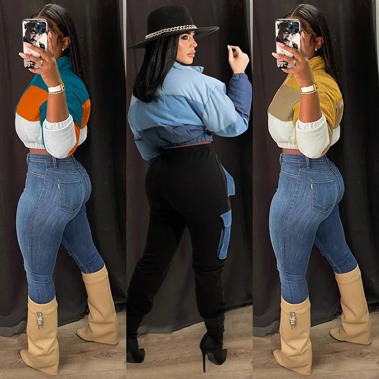 2021New Woman Coats Fashionable Long Sleeve Fancy Sexy Windbreaker Trench Puffer Coat Women Lapel