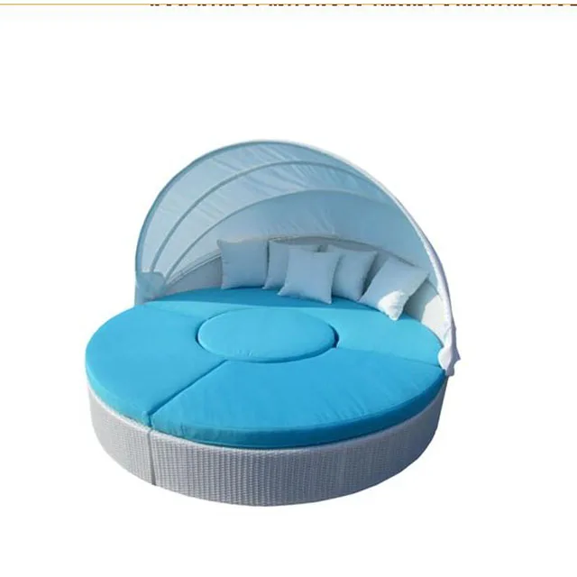 
 Мебель для кровати, ротанговая секционная круглая кровать  Кровать мебель из ротанга вид в разрезе в комнату круглая кровать (727700229)
