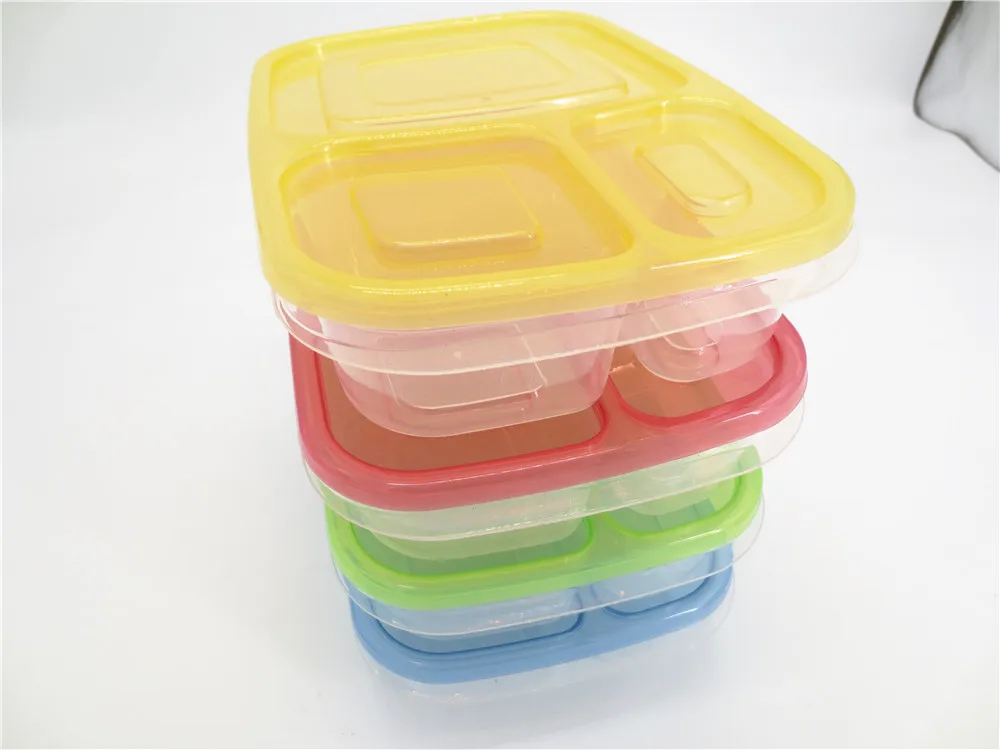 
Plastic Food Storage Containers 3 Compartment Meal Prep Containers Bento Lunch Box 