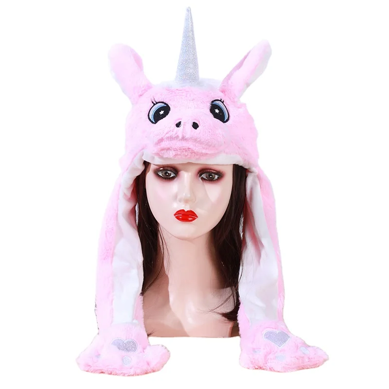 Cute Hats Novelty Animal Hat Cat Panda Dogs Unicorn Funny Soft Warm Beanie Plush Winter Hats