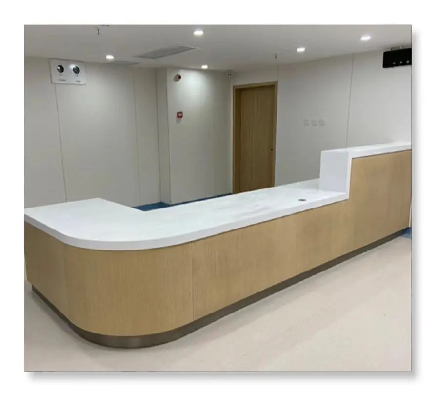 Hospital furniture customize reception work table medical furniture laboratory furniture front desk table nurse desk