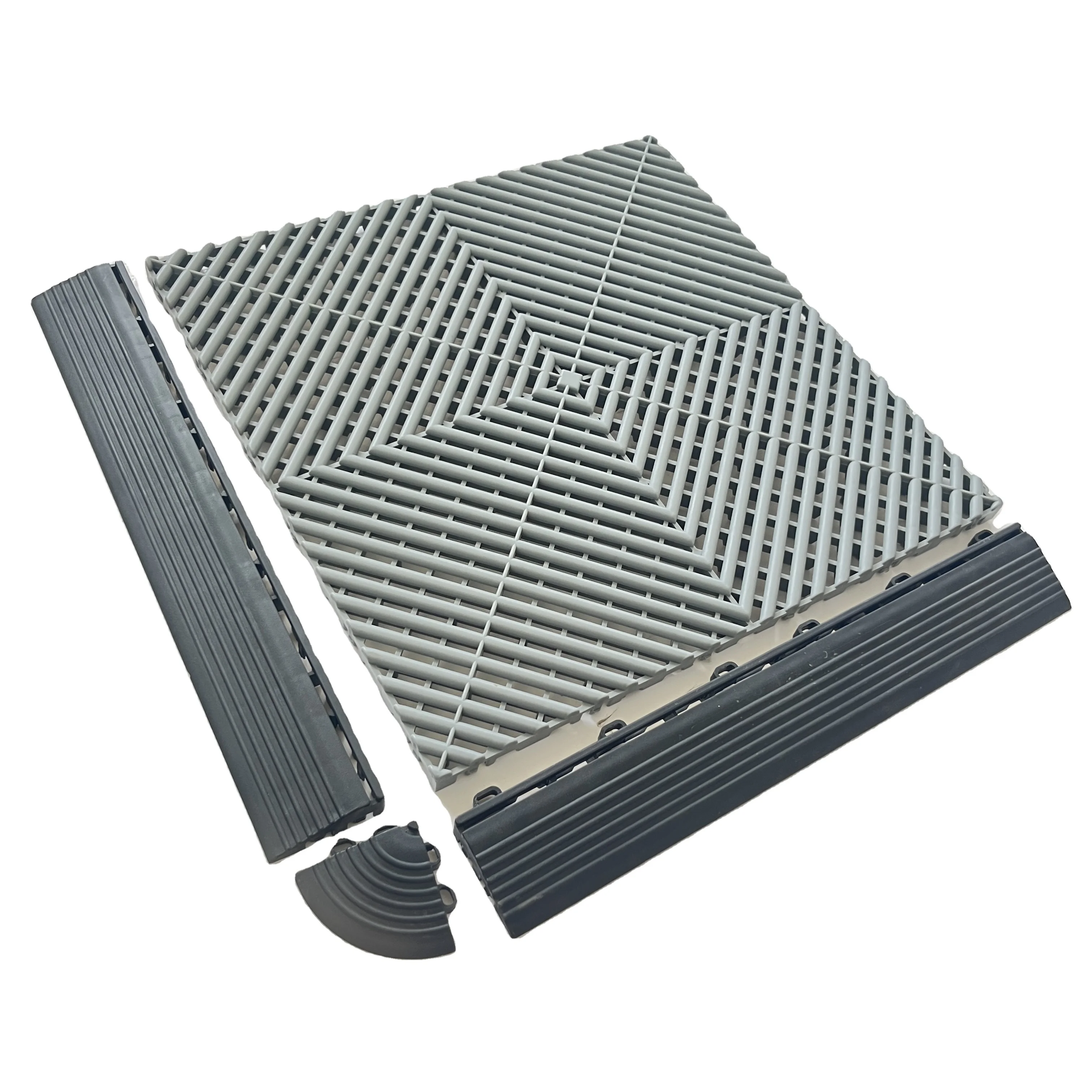 OEM / ODM injection molding for pvc Car wash grate floor/garage floor tiles interlocking/plastic dalle wash vinyl flooring