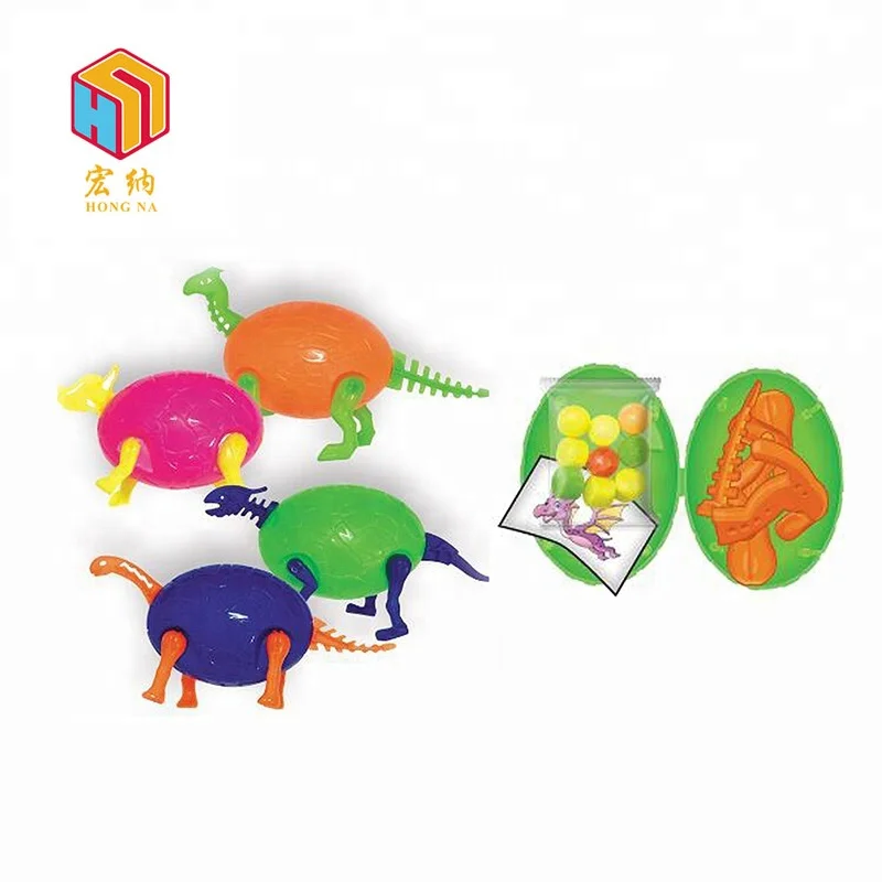 good quality surprise plastic assembly dinosaur egg candy for sale
