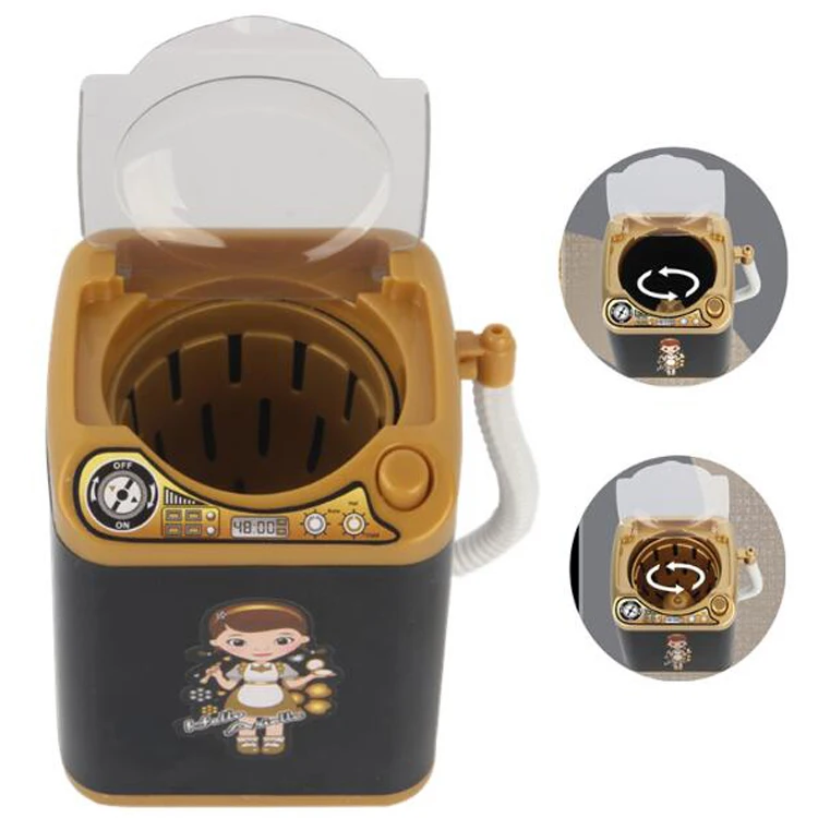
Portable Electric Cosmetic Brush Powder Puff Cleaning Blender Tool Beauty Washing Machine Kid Small Girl Plastic Toys 