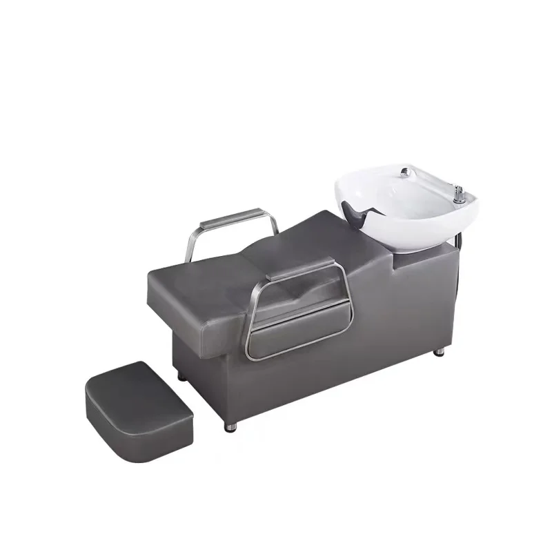 Best selling PU leather black  hair washing shampoo chair beauty salon furniture