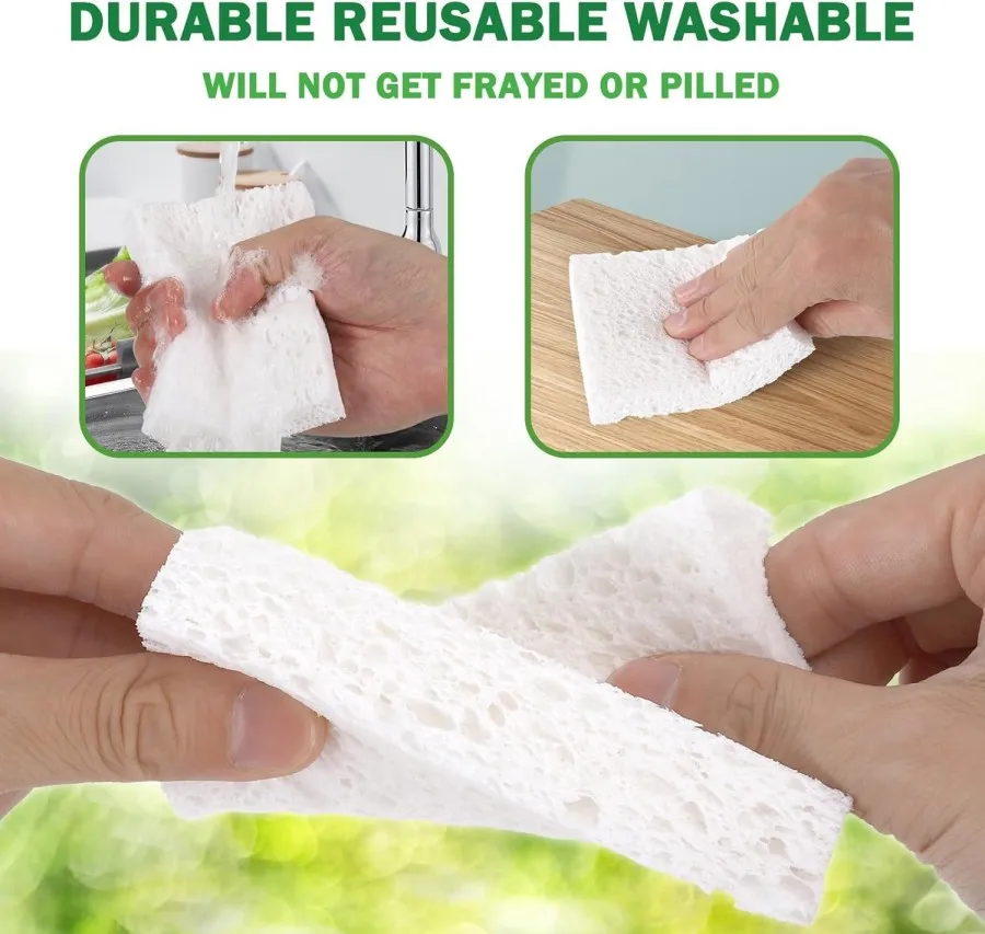 Сжатая целлюлозная губка для чистки кухни