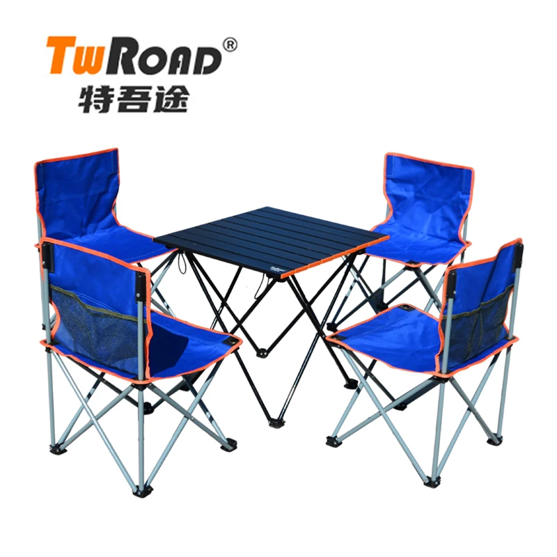 TWROAD Ready Goods Outdoor Folding Picnic Camping Table and 4  chair group sets