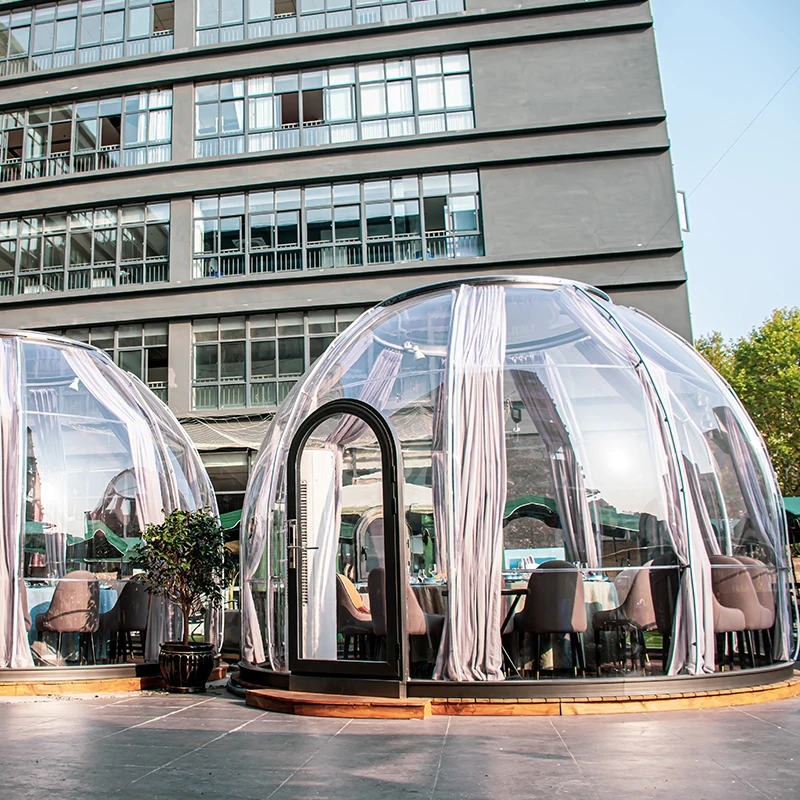 Customizable Cozy Casual Outdoor Shopping Malls Guesthouse Pergola PC Bubble House Dome Tent