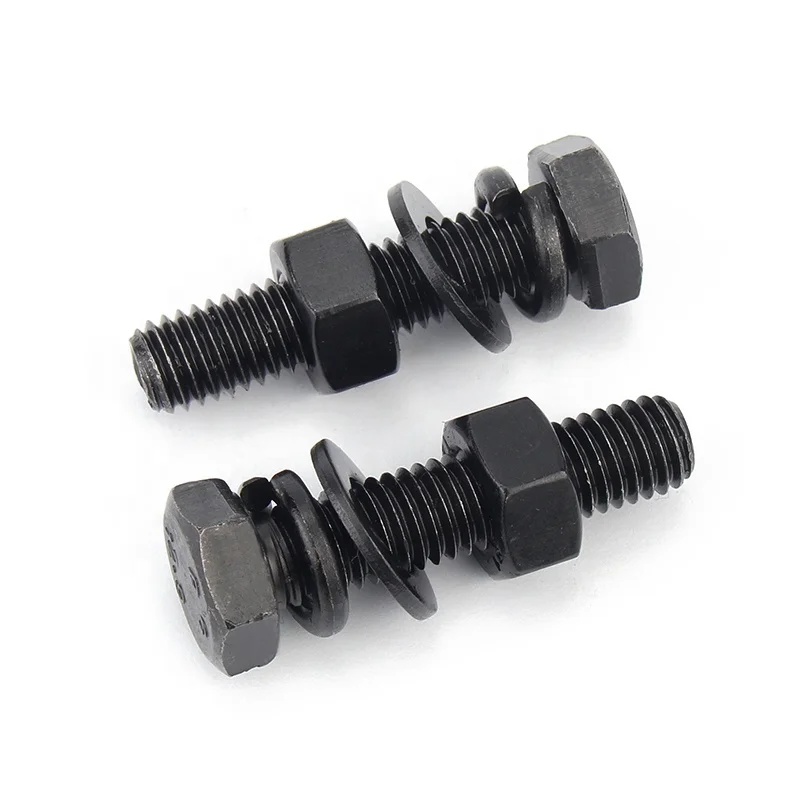 grade 8.8 10.9 12.9 high-strength bolt hexagon screw with nut and washers m6 m8 m10 m12 m16 m20 m22 m24