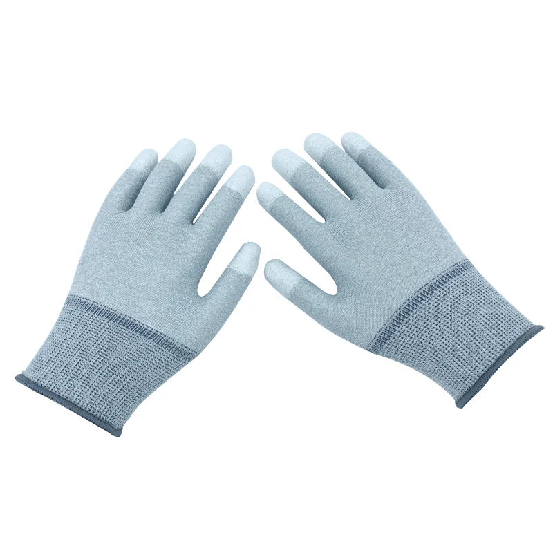 High Quality Wear Resistant Not Easy To Deform Nylon Fabric PU Coated Finger Palm Gloves