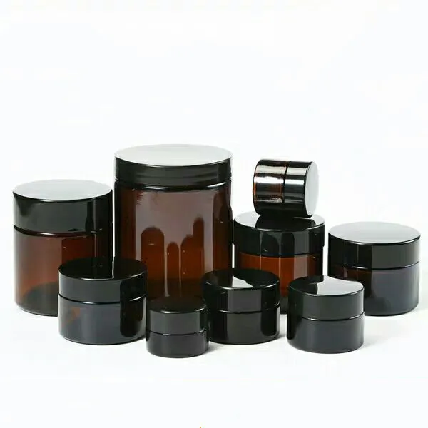 CE certificated Various Specifications Amber Glass Cream/Cosmetic Jar