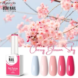 Hanyinails Nails Gel Suppliers New Design 15ml Custom Bottle Black White Solid MSDS Transparent Green Nail Polish Set Base Green