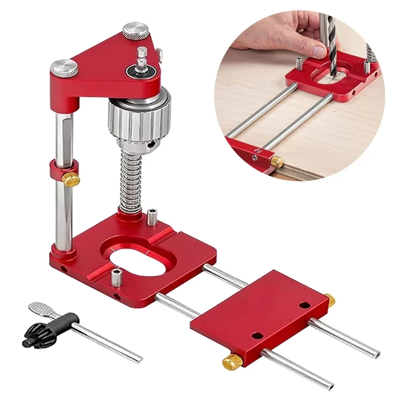 KEGRET Convenient Woodworking Tools Accurate Hole Puncher Drilling Jig 6/8/10mm Drill Bit For Handheld Carpenter Locator