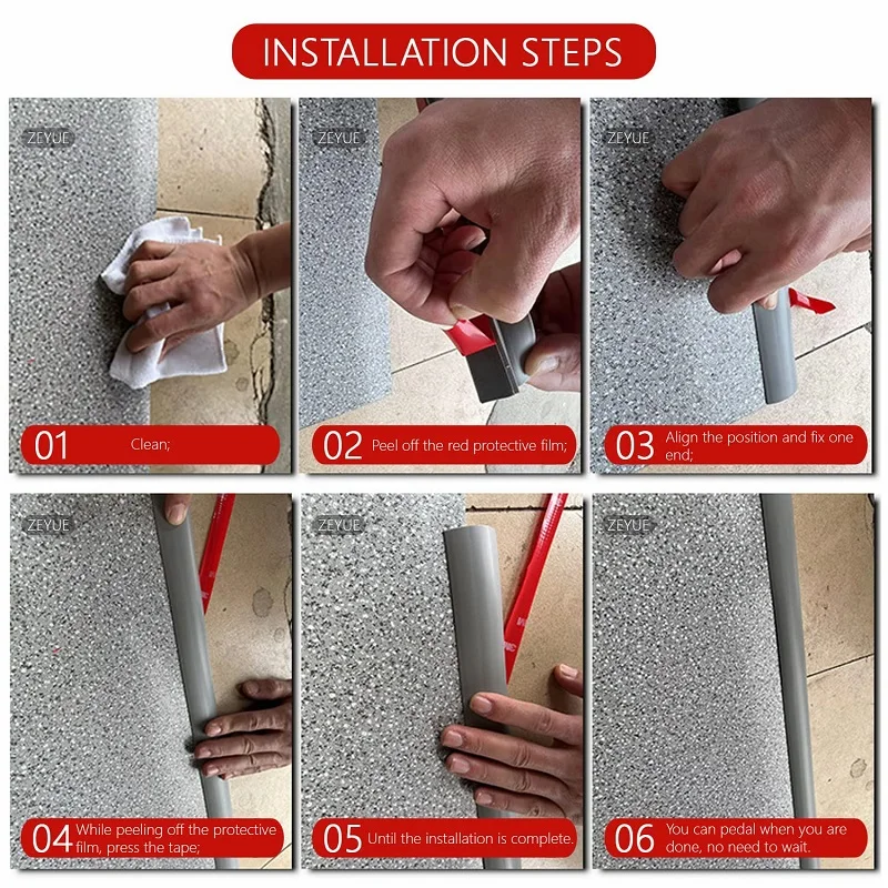 Floor Transition Strip Seam Binder Self Adhesive Floor Cover Strip Gap Connecting Strip for Threshold Carpet Thin Floor and Wall