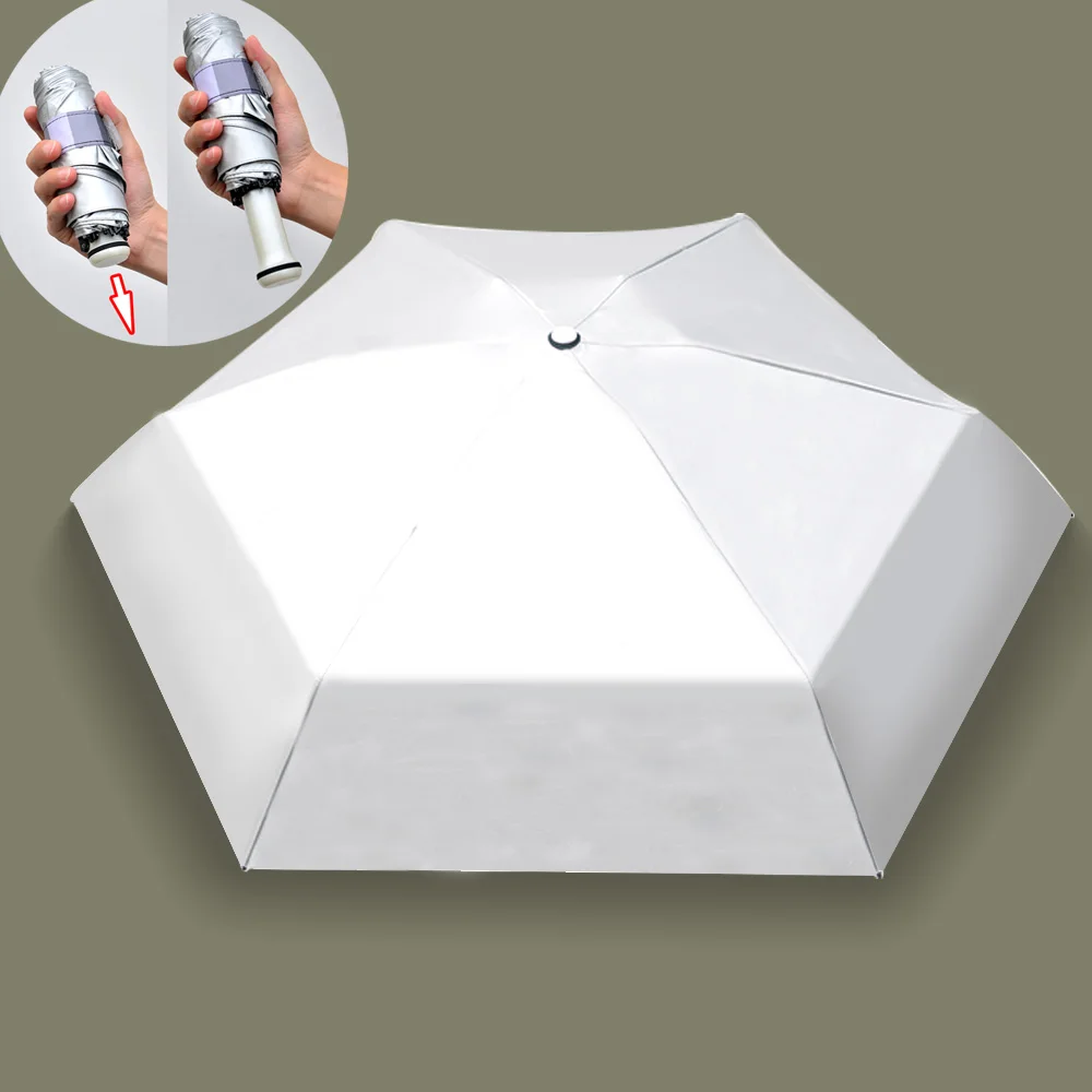 Small batch customization Full plate printing 5 folding UV protection capsule Pocket super tiny umbrella Agile supply chain