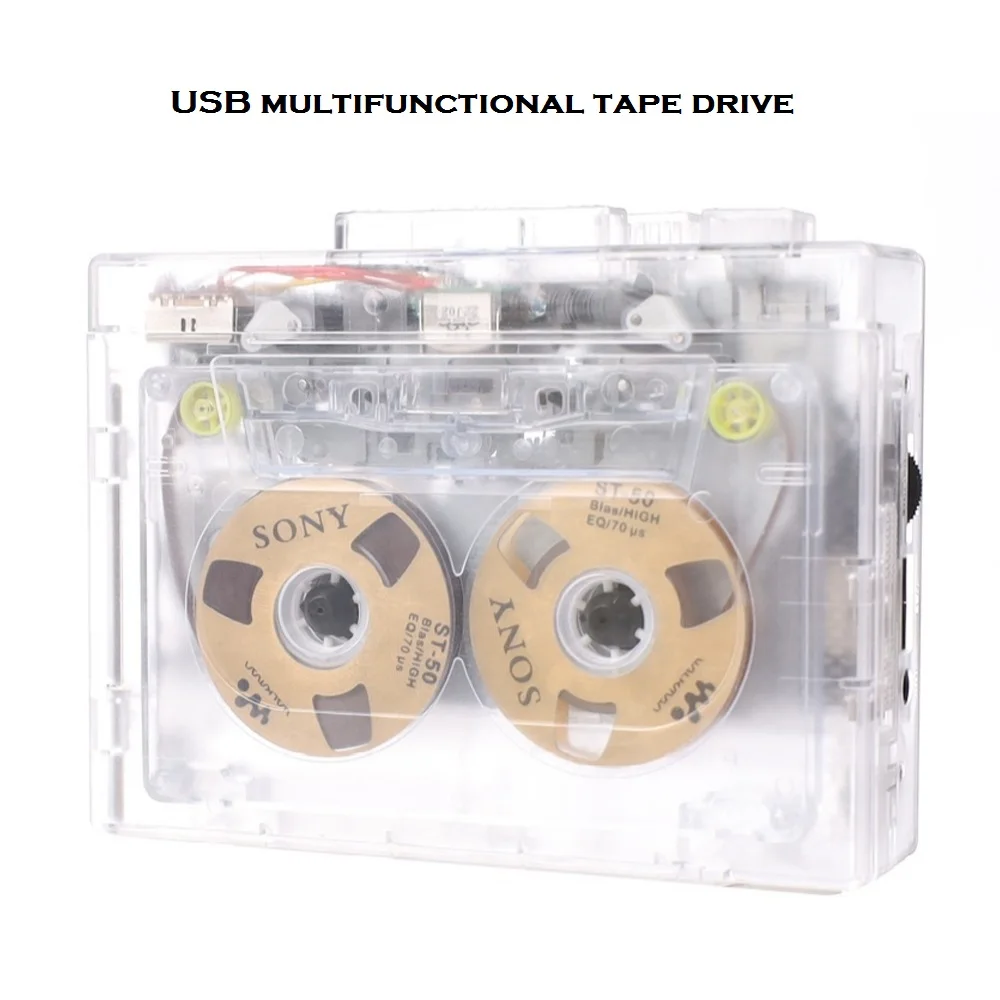 K68 Transparent tape player Multifunctional USB tape recorder nostalgia retro stereo rollover tape