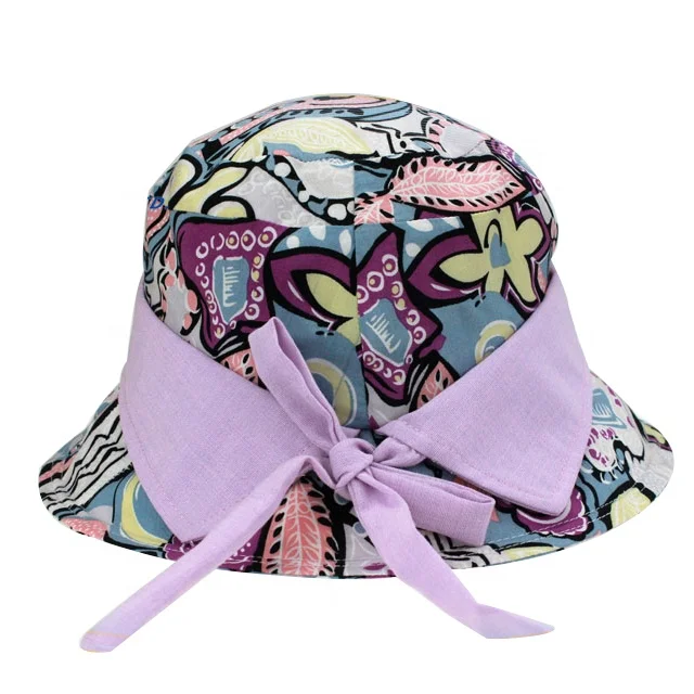 Дешевые пользовательские пустые модные Панамы с принтом для девочек