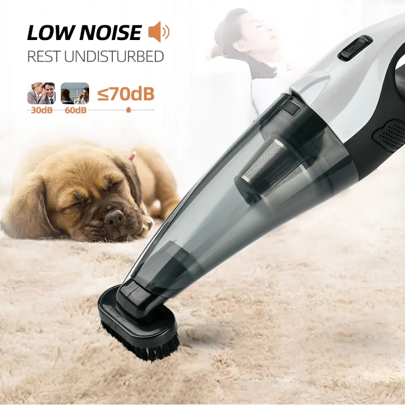 3 in 1 low noise Wireless and wired car handy cleaning High Suction 12V 7.4V mini portable handheld car vacuum cleaner Cordless