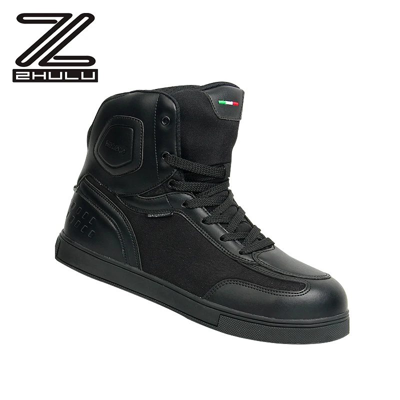 Wholesale Leather Racing Motorcycle Boots Street Waterproof Breathable Motorcycle Riding Boots